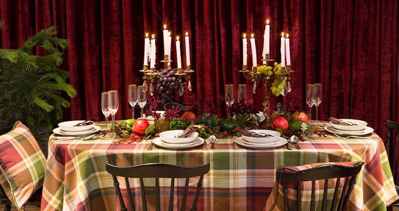 estampados de navidad mesas